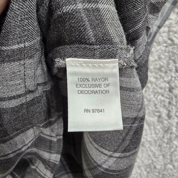 J Jill Shirt Womens XL Gray Tunic Plaid Embroidered Pullover Long Sleeve New - Picture 5 of 11